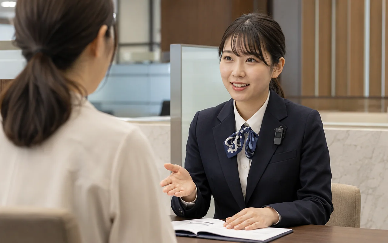 諮詢櫃檯人員接待訪客